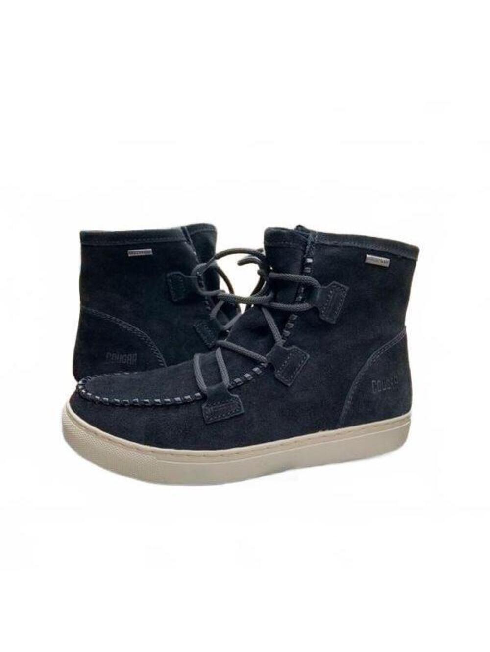 NEW Cougar waterproof Suede Leather Fabiola Black Moccasin Plush Snow Boot 11